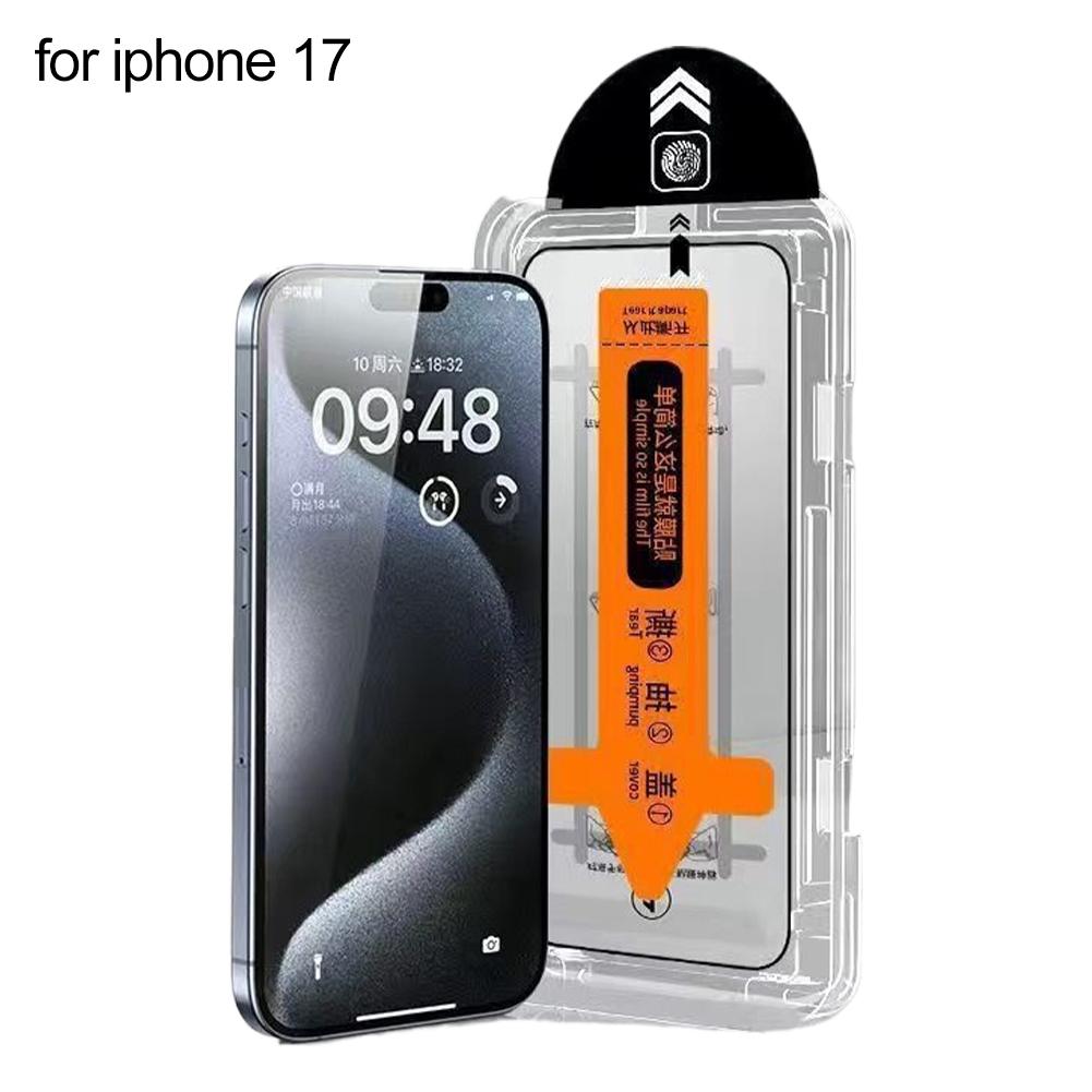 HD Прозрачная Защитная Пленка для Экрана без Пыли Закаленное Стекло для iPhone 17/Pro/ Pro Max/Без Пузырьков Воздуха Легкая Установка Набор
