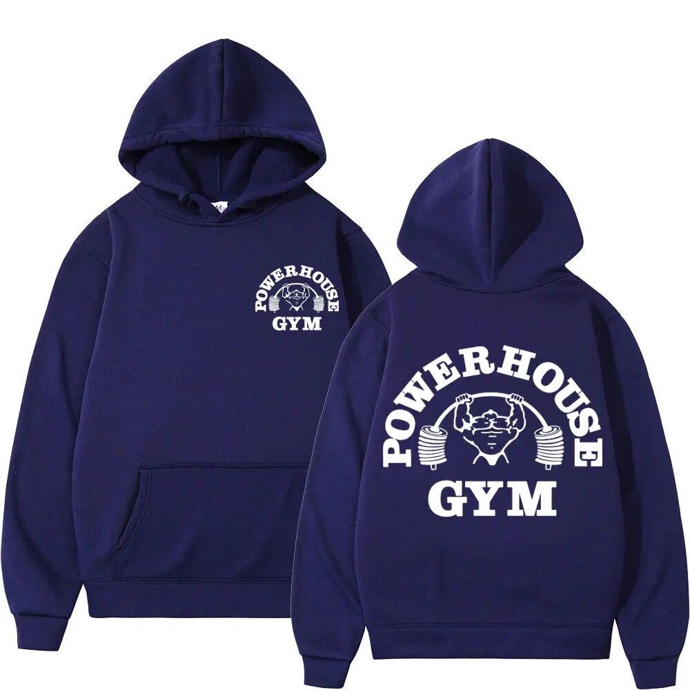 Powerhouse Gym Geek Fitness Print Hoodies Unisex Women Casual Vintage Oversized Sweatshirt The High Street Fashion Hip Hop Hoodie