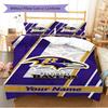 Name Custom Baltimore Ravens Pattern Bedding Set Quilt Cover Pillowcase Home Decor Gift (1 * duvet cover + 2 * pillowcase, without core)