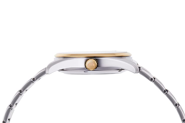 Orient Contemporary Автоматические часы с открытым сердцем Белые и Отечественная гарантия RN-AR0006S Мужские часы с полускелетонным дизайном, Золотые, от Производителя