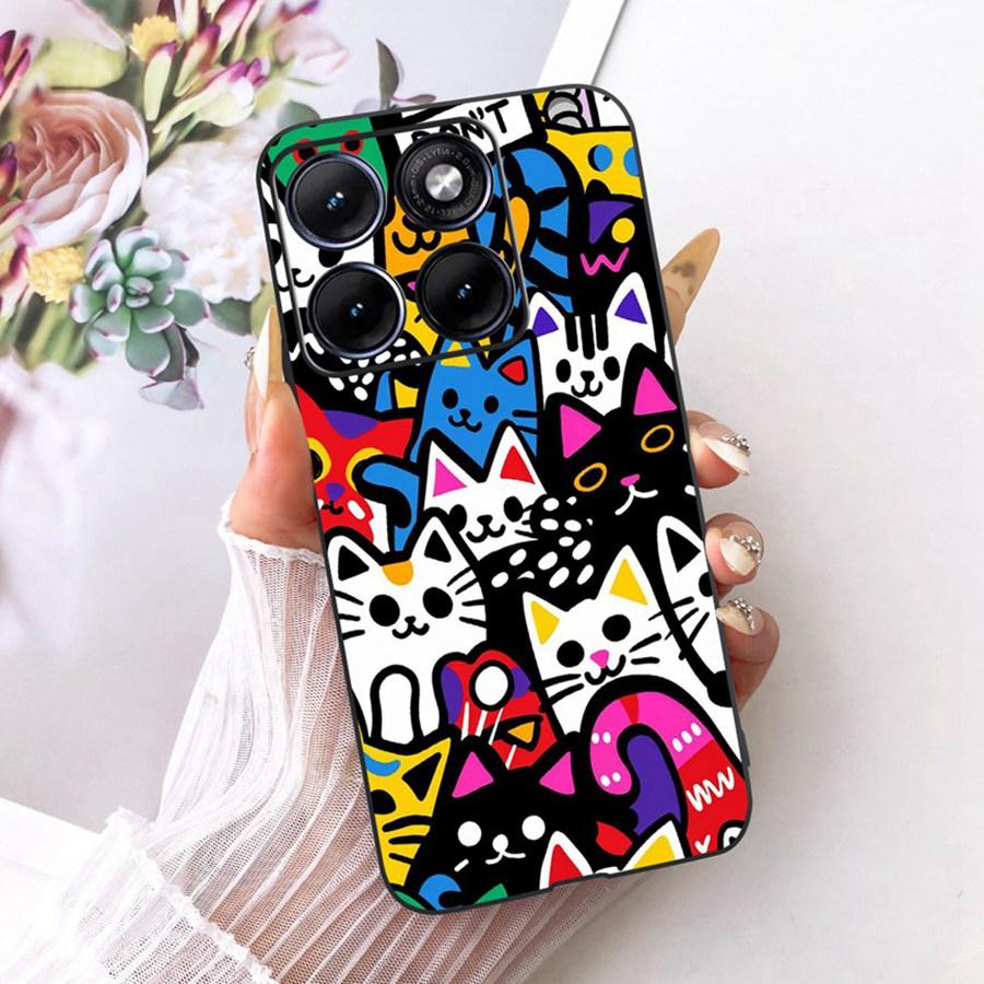 Fashion Painted Shell for Motorola Edge 70 Fusion Case Eedge70 Fusion Soft Silicone Black Cover for Moto edge 70fusion Capa