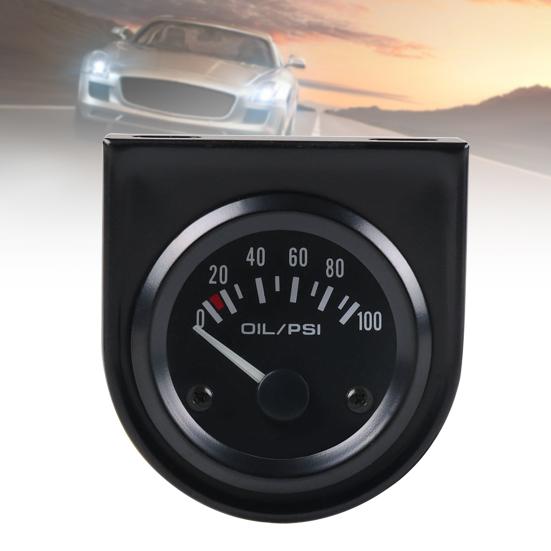 Car Gauge High Sensitivity Waterproof ABS Mechanical Oil Pressure Gauge for Car 12V 2Inch