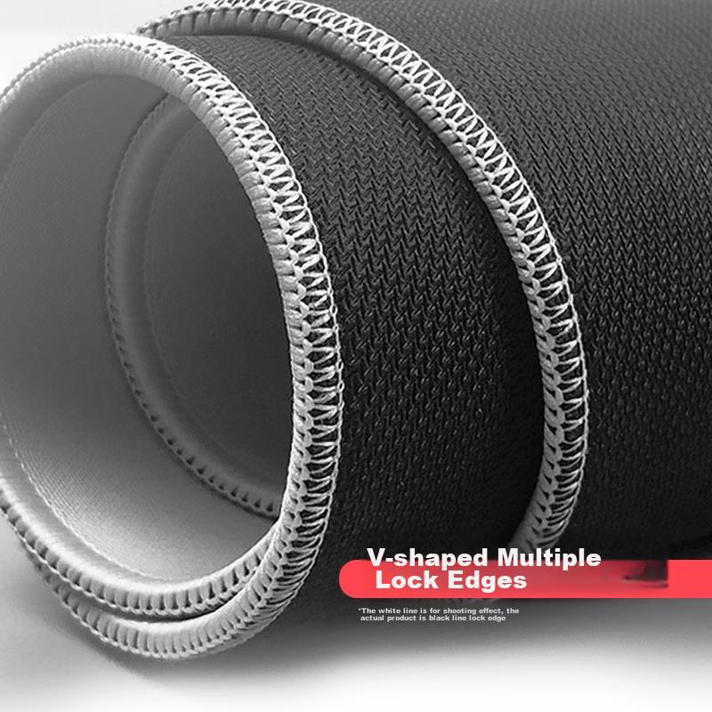 Mouse Pad for FPS Smoothness, Random Texture Fine Surface Jacquard Mouse Pad Small Size with Locking Edge, Computer Desk Mat, Dark Gray, 300*250*4mm