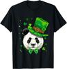 Футболка с гигантской пандой на День Святого Патрика, лепрекон, мужская повседневная дышащая футболка с графическим принтом и круглым вырезом