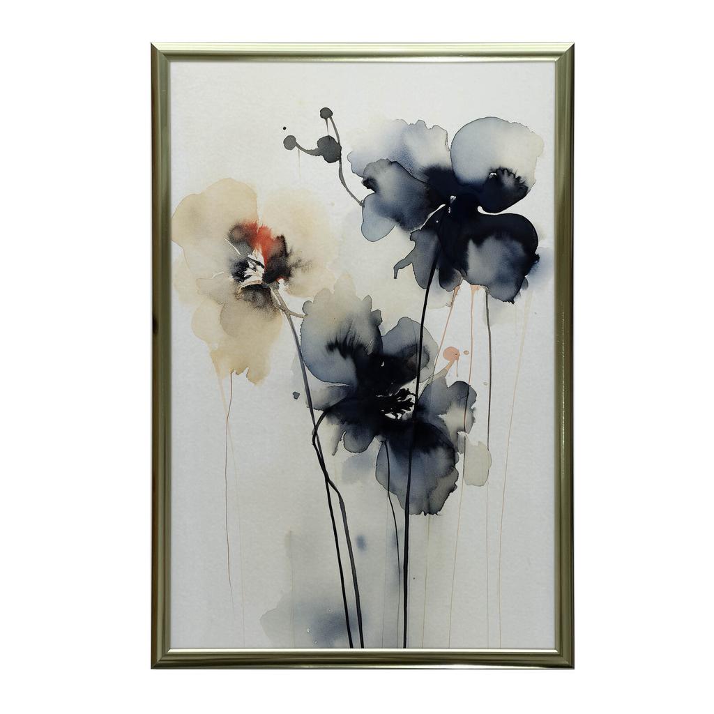 Dynamics of Flowers In Watercolor Dynamics of Flowers In Watercolor, 40X50 Cm, Frameless, Matte Paper 230 Gsm