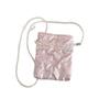 Pu Bow Padded Cotton Messenger Small Bag Mobile Phone Bag Pearl Chain Bag Portable Mini Cosmetic Bag