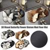 3D визуальный бабочка цветок диатомовая грязь напольный коврик для дома ноги нескользящая дверь ванная комната, коврик, туалет T8H9