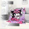 1pc Kuromi Halloween themed home decor blanket - Seasonal universal cozy washable gift for all ages, suitable for all families, multiple siz