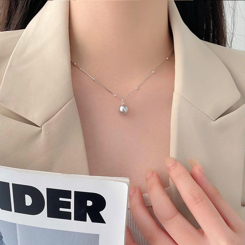 Французское жемчужное ожерелье женская мода INS крутое и элегантное ожерелье-цепочка с украшением