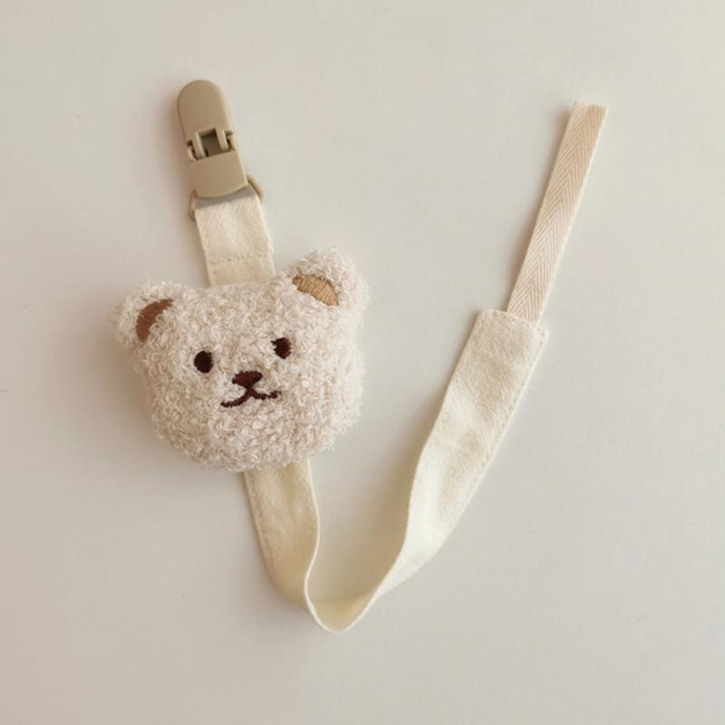 Цепочка для соски, плюшевая подвеска, держатель-клипса для соски, мягкий плюшевый медведь, подвесные украшения для кроватки, аксессуары для детской соски