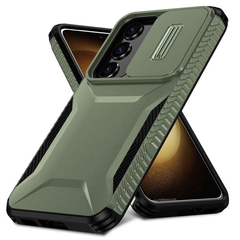 Ударопрочный чехол для Samsung Galaxy S25 S24Ultra S24FE S24Plus S23Ultra S23FE S23 S22 Защита камеры со сдвижной крышкой Жесткий чехол