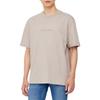 Calvin Klein Loose Solid Color Round Neck Short Sleeve T-Shirt Men Tops Light-Gray 40HM228K6B