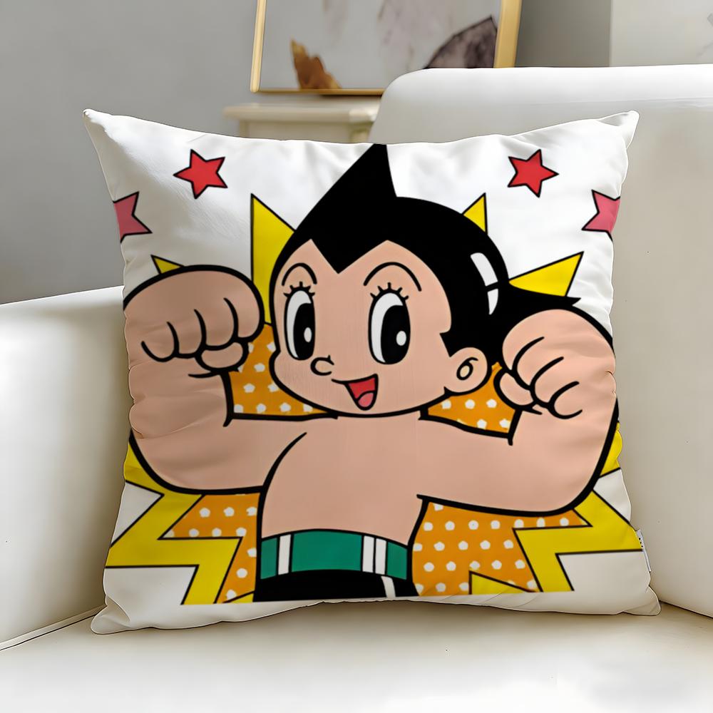 classic anime Astro Boy Cushion Cover Soft & Easy-Wash Pillow Case – Versatile for Couch, Bed, Travel and Office