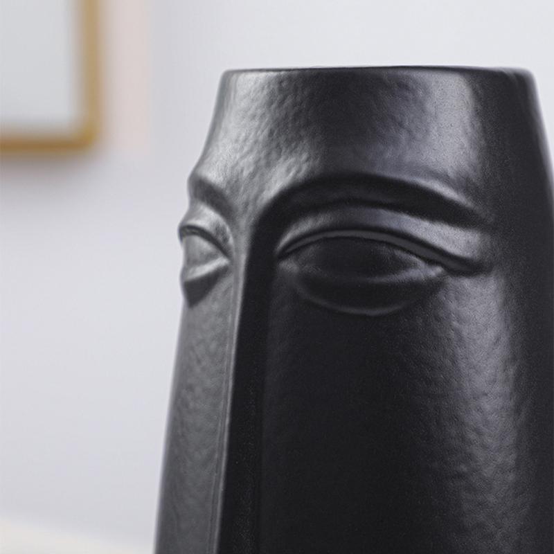 Creative Face Vase Ceramic Hydroponic Vase Dried Flower Decoration Flower Arrangement Home Decor Ornament Garden Supplies