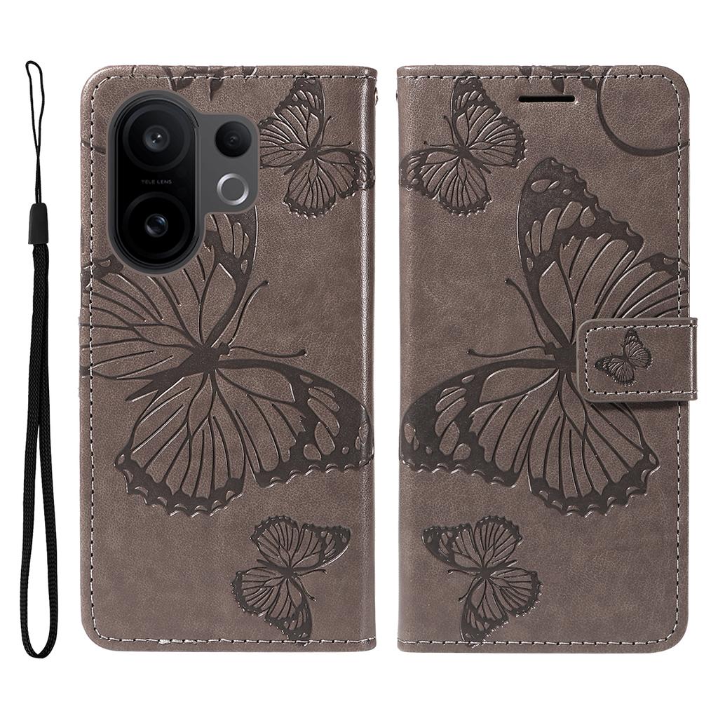 For vivo S30 Pro mini 5G Wallet Case Floral Butterfly Imprint Leather Phone Cover Stand