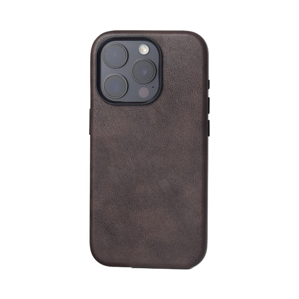 Подходит для iPhone16Promax Чехол из кожи Crazy Horse Apple 15 Ретро Магнитный 13 Чехол с защитой, приятный на ощупь