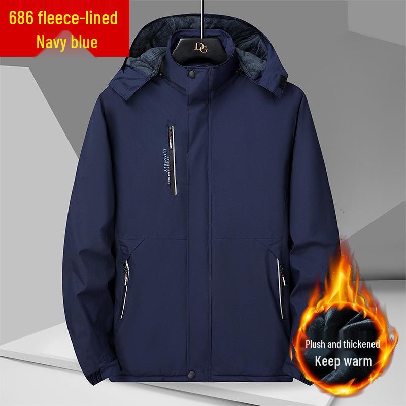 Мужская зимняя водонепроницаемая дышащая флисовая куртка для рыбалки