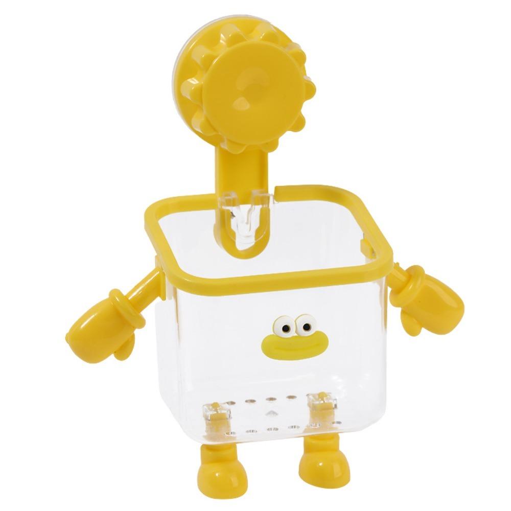 2 шт. Перфорированная стойка для хранения полотенец для лица в форме робота, прозрачный ящик для хранения, ванная комната