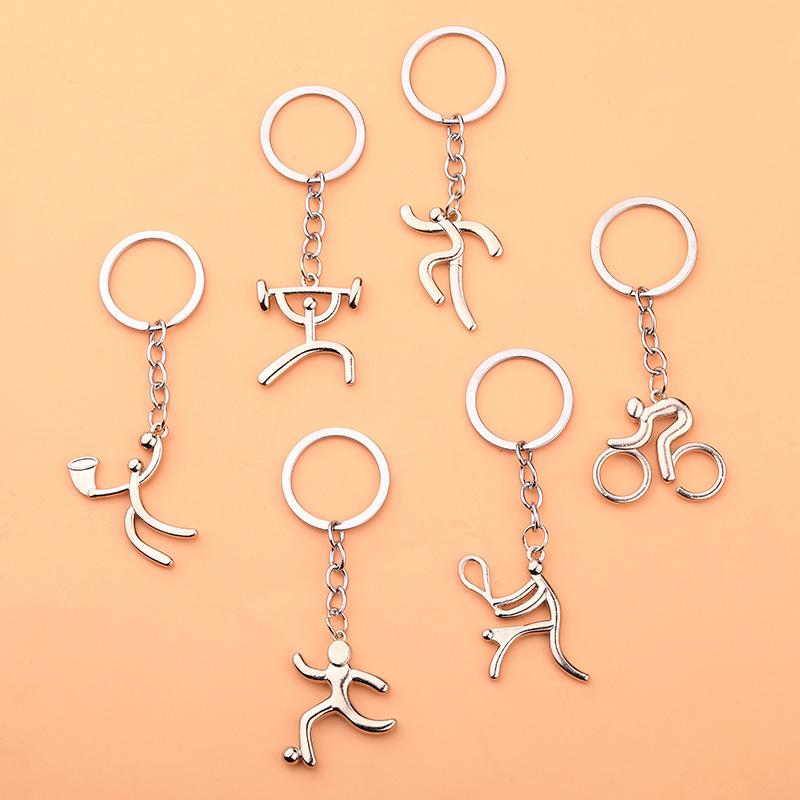 1шт баскетбольный брелок сплав брелок велосипед бег тяжелая атлетика футбол рюкзак кулон