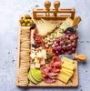 Bamboo Cheese Board Set - Charcuterie Board with 4 Cheese Tools - Serving Platter Tray, Anniversary Christmas Birthday Gift
