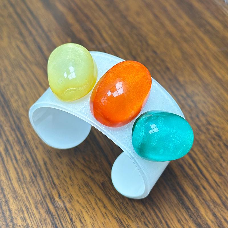 Минималистичный Браслет-Браслет из Акрилового Камня в Стиле Легкой Роскоши