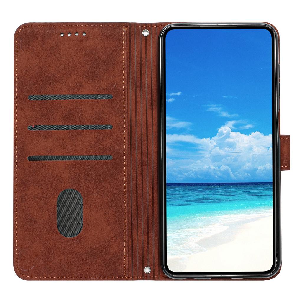 For iPhone 16 Case PU Leather Skin Touch Feeling Wallet Phone Cover