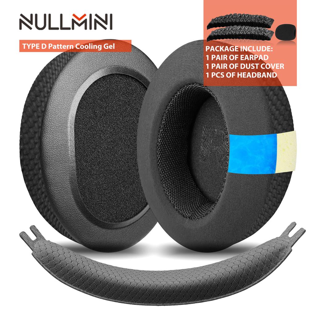 Nullmini Earpads Suitable for HyperX Cloud Stinger Headphones Replacement Cushion Sleeve Earmuffs Headband