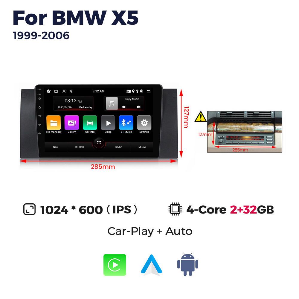 Android автомобильный радиоприемник мультимедиа видеоплеер навигация GPS для BMW 5 E39 E53 X5 1999-2001 2002 2003 2004 2005 2006 2Din головное устройство