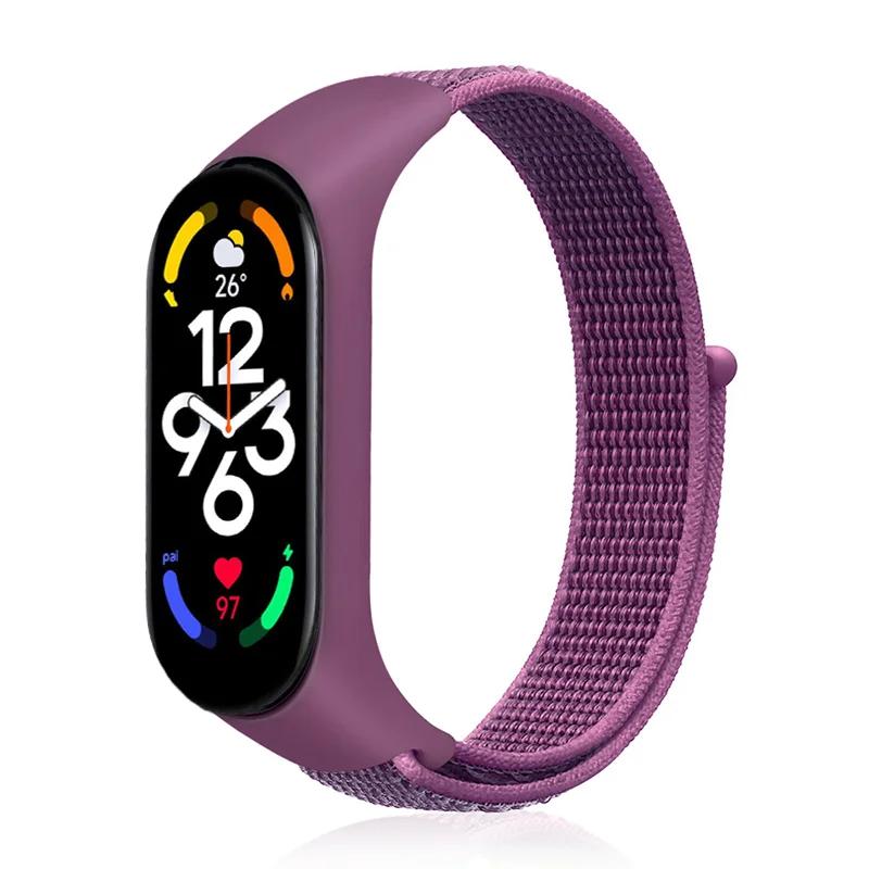 Нейлоновая петля для Xiaomi Mi Band 7-7 nfc smartwatch браслет Sport Miband7 Correa сменный браслет smart band 7 6 5 4 3 ремешок