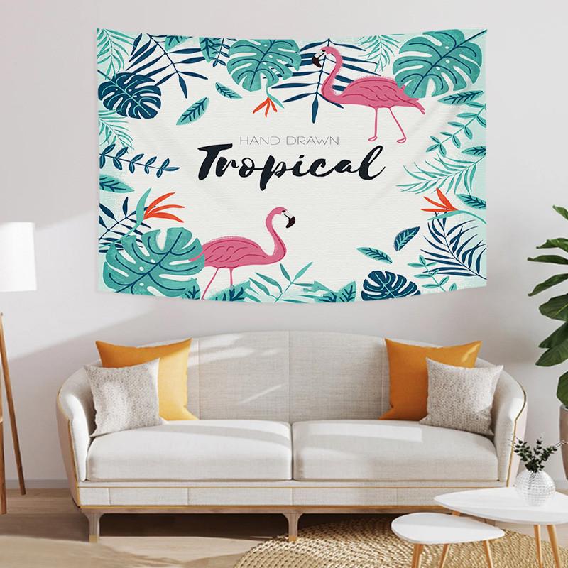 Восторженные летние зеленые тропические листья и растения с принтом полиэфирный гобелен настенные гобелены для декора спальни в общежитии