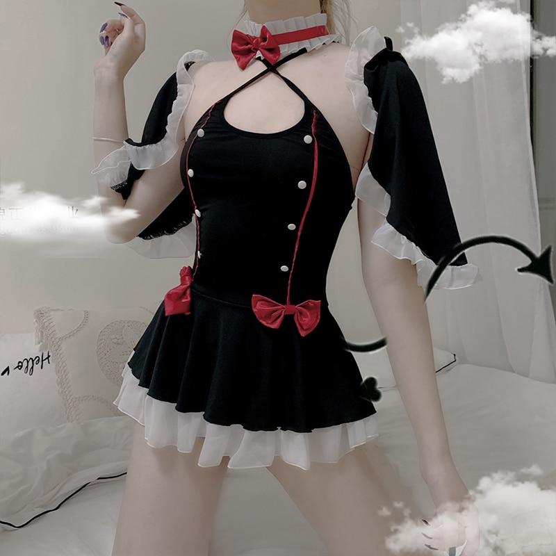 Cute Lolita Maid Costumes French Maids Dress Woman Amine Cosplay Costume Waitress Student Party Stage Halloween Sexy Lingerie