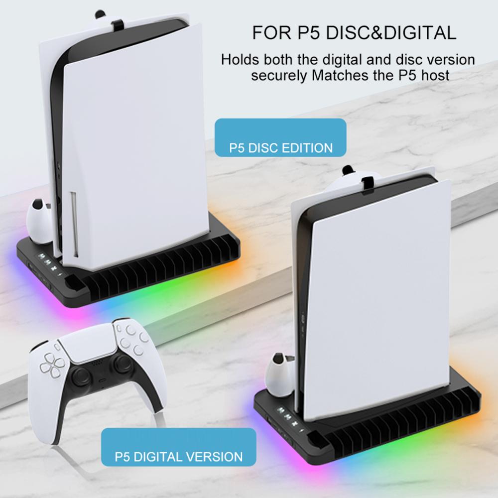 GAMINJA P58 для Sony PS5 Slim/Playstation 5 игровая консоль охлаждающая подставка геймпад зарядная док-станция держатель наушников