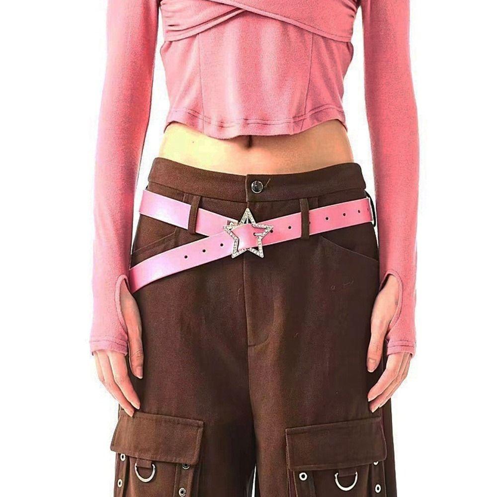 Ширина пояса Регулируемый пояс Женский поясной ремень Звезда пряжка ремень Корсетный пояс