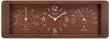 Lemnos Table Clock Thermohygrometer Analog Natural Wood Fabric Yokan Brown BW Lemnos LC11-06 W300×h109×d50mm