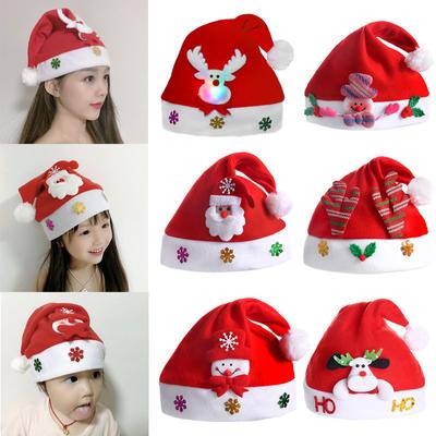 Шапка Merry Christmas, Новый год, Рождество, Шапка, Снеговик, Лось, Шапки Санта Клауса, Для детей, Детей, Взрослых, Рождественский подарок, Украшение KTY