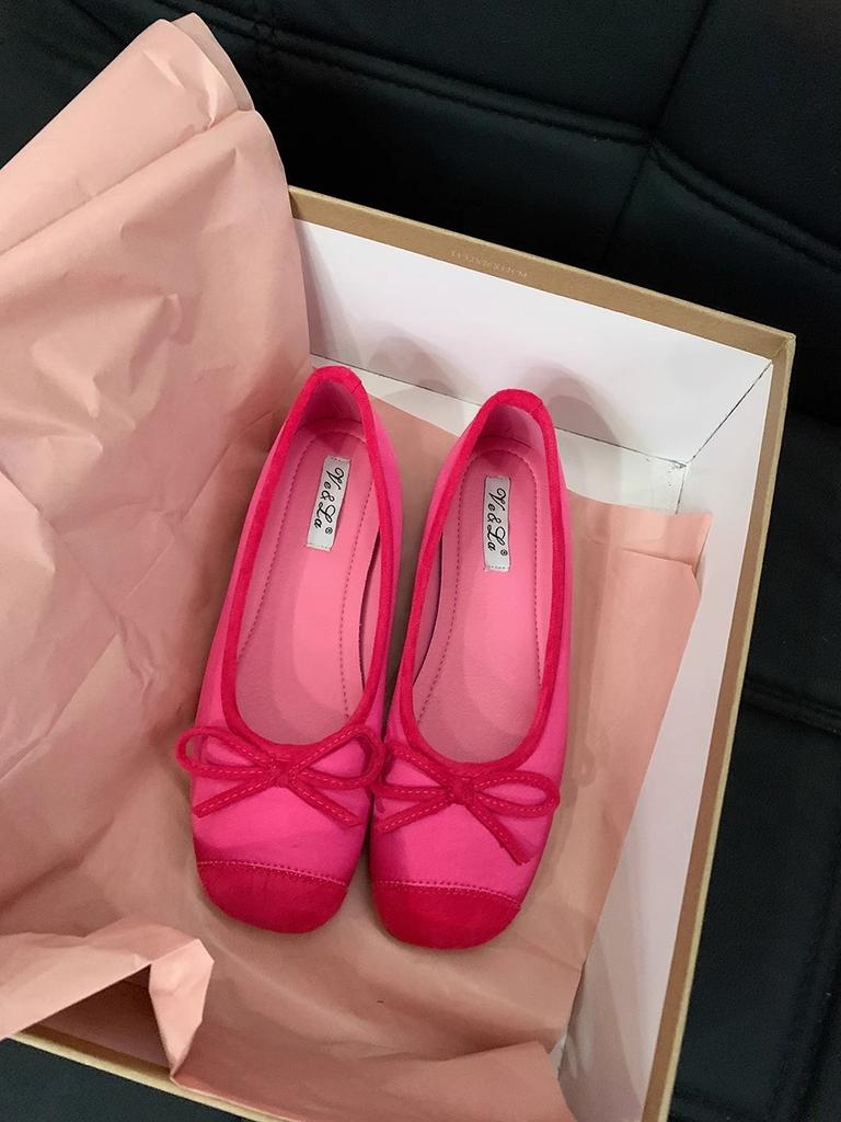 Flat-bottomed versatile bow ballet single shoes women's shoes new spring and summer commuter evening shoes