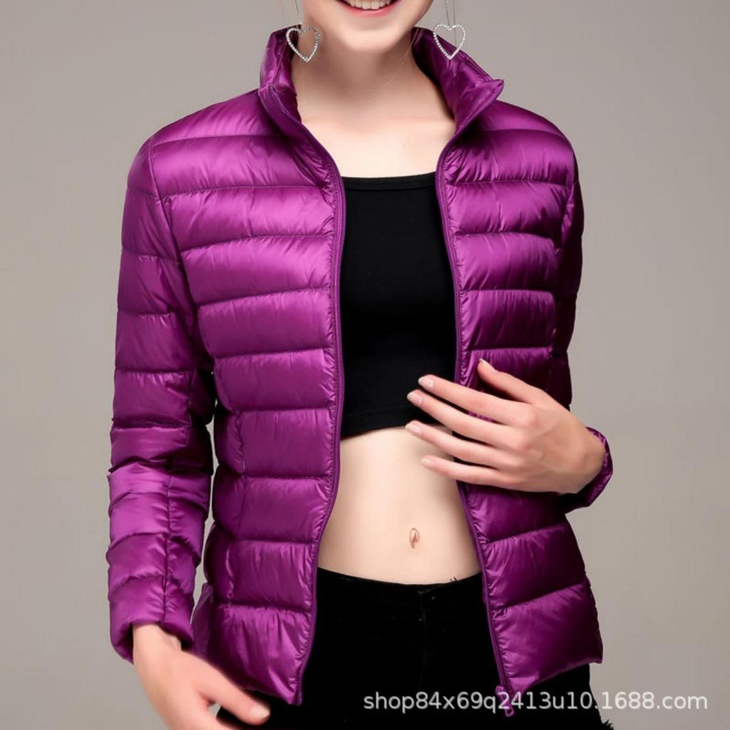 Женская новая короткая стеганая куртка из хлопка, легкая, толстая, теплая, приталенного кроя, корейская версия, модная куртка из шелка и хлопка без сумки для хранения