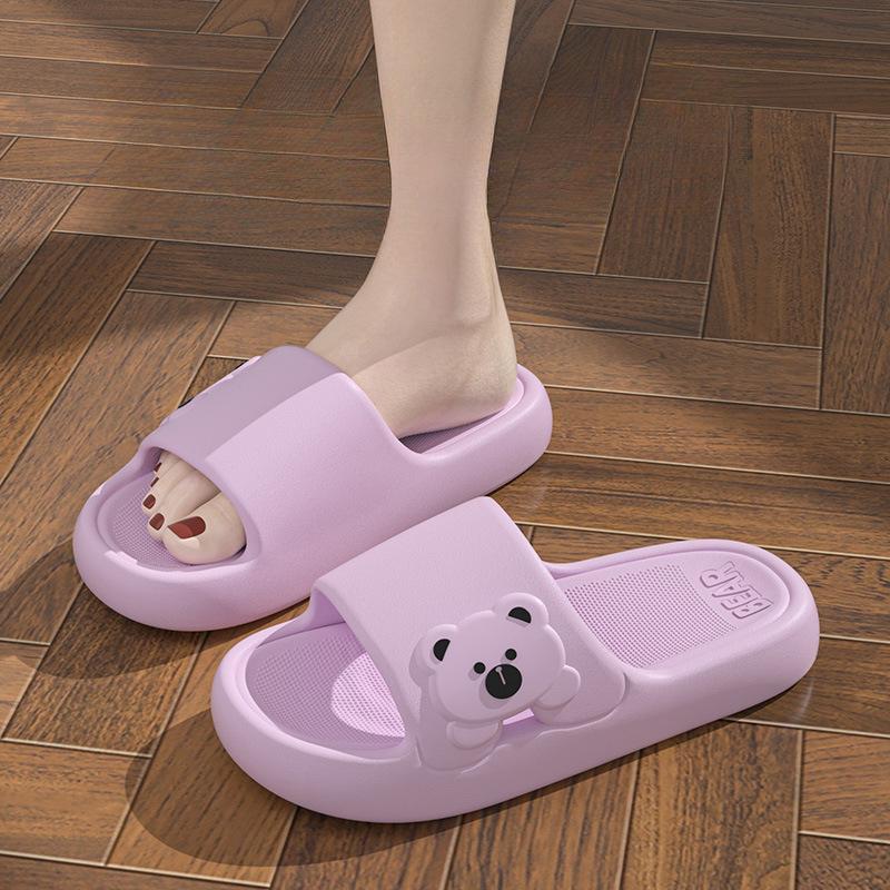 Женские милые тапочки с героями мультфильмов - легкие, удобные и нескользящие тапочки из ЭВА для дома, для душа и прогулок, мягкая подошва, домашняя обувь