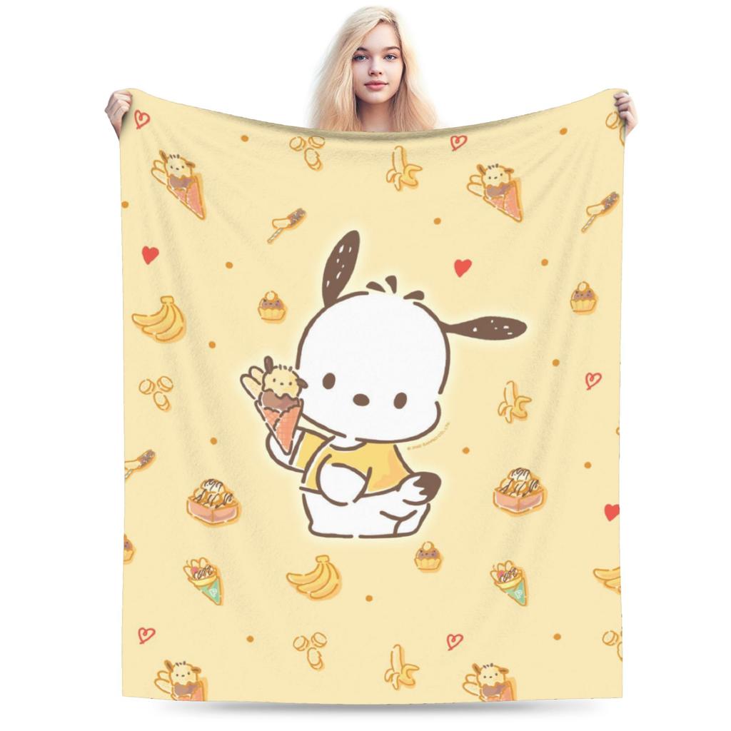 Pochacco Stuff Blankets Super Soft Fleece Throw Blankets Cozy Bedding Throws