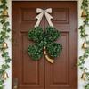 St Patricks Day Wreath Four Leaf Clover Door Hanger for Home Decor Gift
