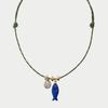 Copper Multi-Pendant Summer Ocean Small Fish Starfish Fish Bone Rope Necklace Stainless Steel Vacuum Plating