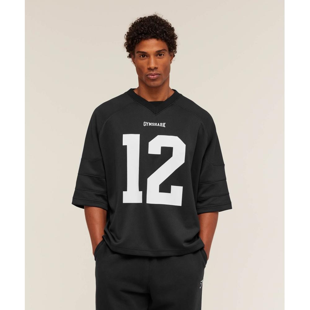 Gymshark American Football Jersey Black A4b2d Bb2j