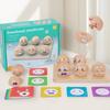 Early Education Wooden Emotional Expression Ball Expression Pairing Building Block Baby Concentration Training Early Education Educational Toys