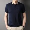Летняя мужская футболка с короткими рукавами, повседневная модная рубашка-поло с воротником-поло и карманом