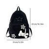 Вельветовый рюкзак для женщин и мужчин Star Travel Bag Bookbag для работы и покупок(черный)