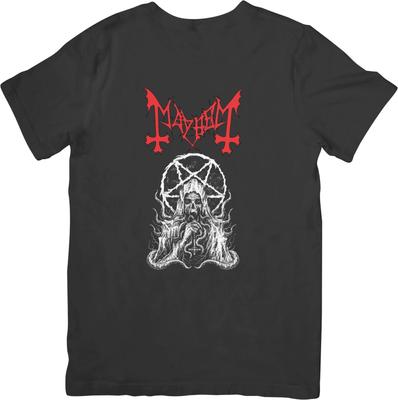 Mayhem Хэви-метал Музыка Унисекс Посадка для Мужчин и Женщин Качественная Хлопковая Футболка Черная
