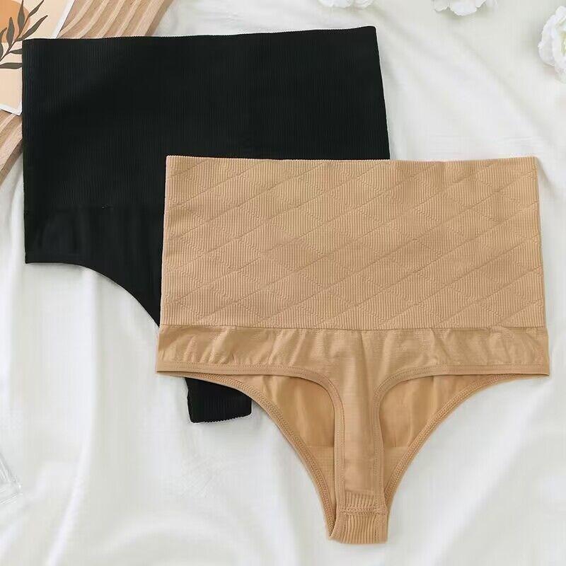 High Waist Thong for Women Pure Cotton Comfort Lingerie Abdomen G-string Panties