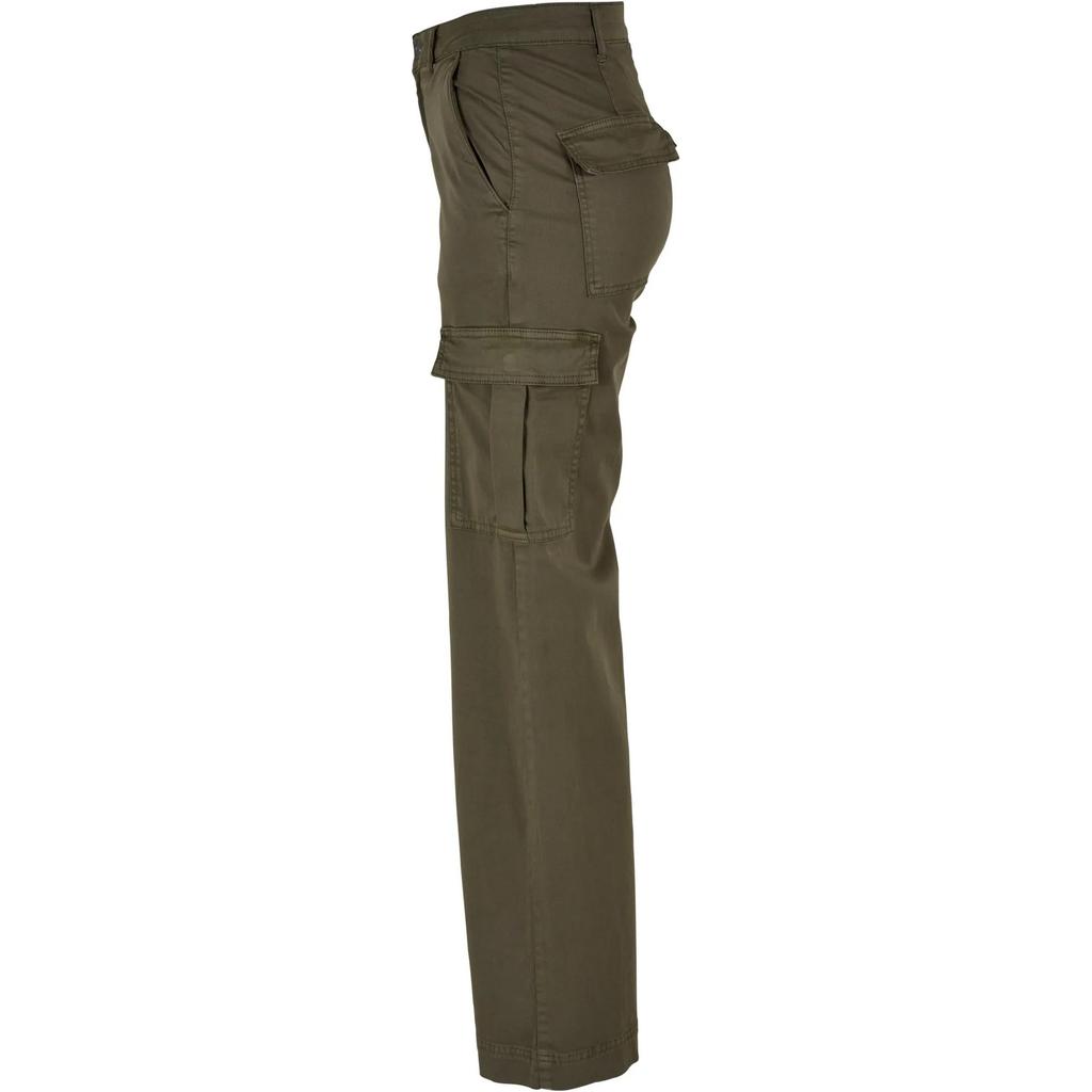 Urban Classics Womens/Ladies Twill High Waist Wide Leg Cargo Trousers