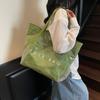 Прозрачная ПВХ Желейная Сумка-Тоут с Принтом Букв Большая Вместимость Сумки на Верхней Ручке Водонепроницаемые Повседневные Дорожные Сумки через Плечо