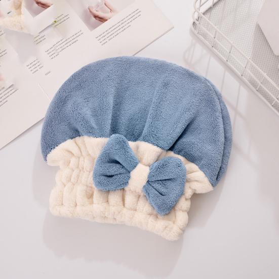 Hair Absorbent Hat Soft Thicken No Shedding Bowknot Dry Hair Breathable Double